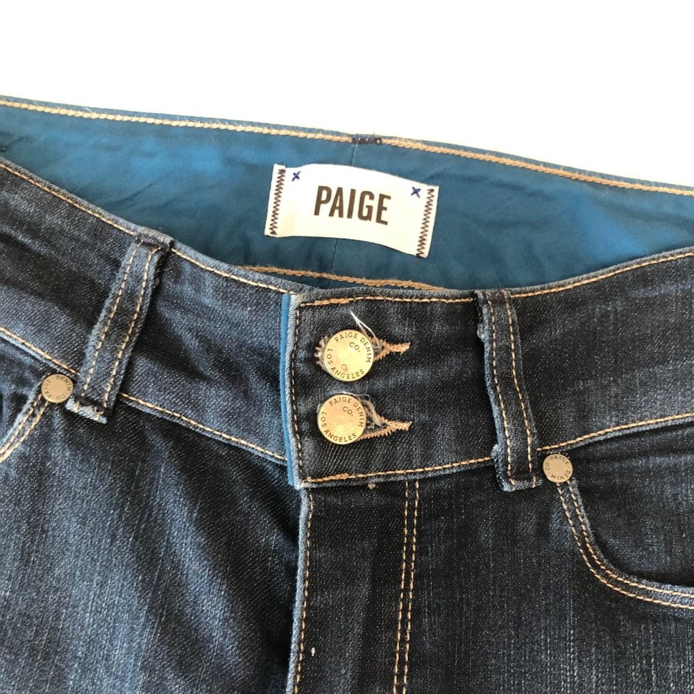 Paige Dark Wash Straight leg Jean